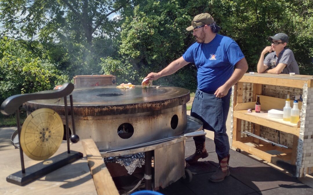 July Stir-fry? Mill operator Aaron Johnson Caters